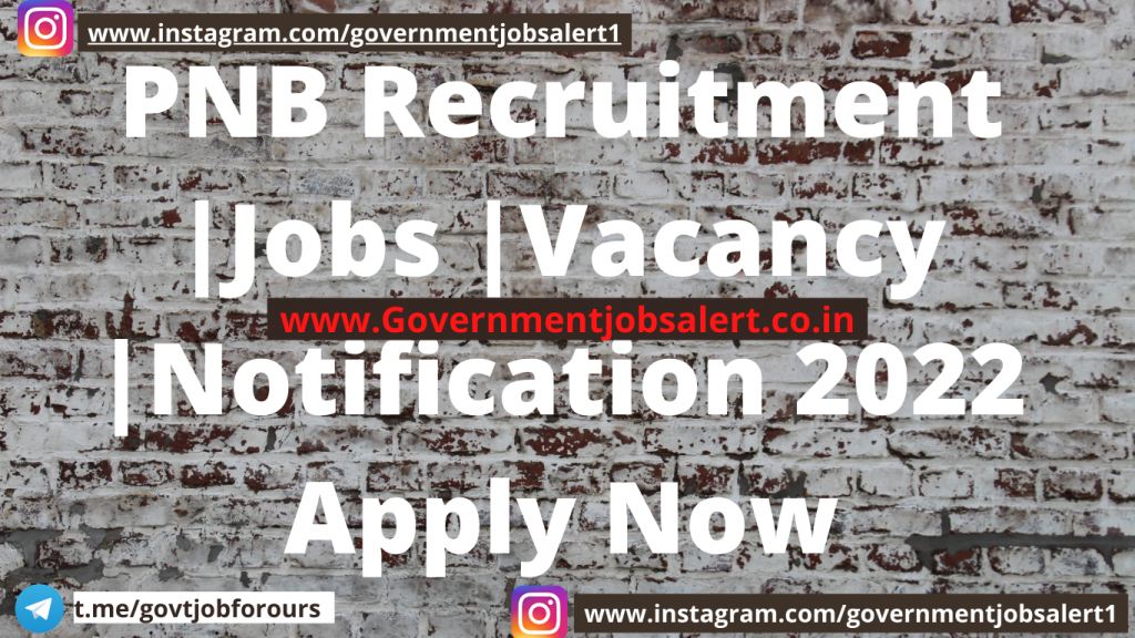 PNB Recruitment |Jobs |Vacancy |Notification 2022 Apply Now