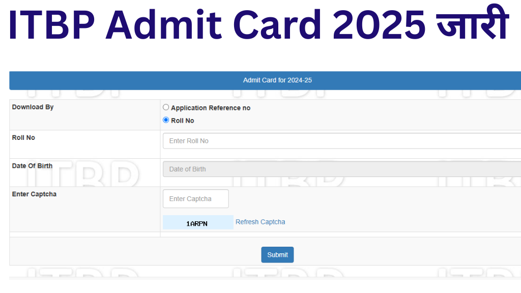 ITBP Admit Card 2025