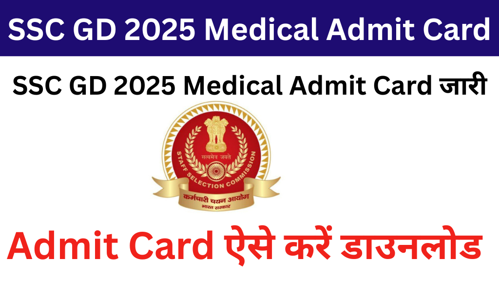 SSC GD 2025 Medical Admit Card